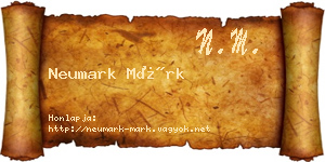Neumark Márk névjegykártya